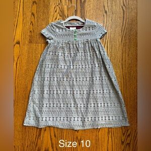 Girls sz 10 435 Matilda Jane lace fully lined fall dress gray purple EUC